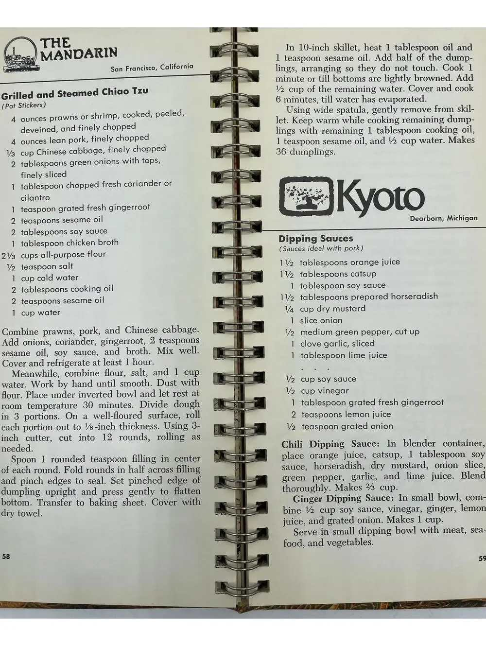 Vintage 1978 Cookbook: 100 Restaurant Recipes, Spiral Bound